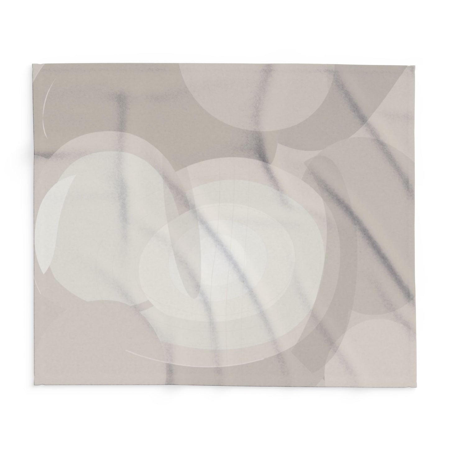 Abstract Neutral Swirls Arctic Fleece Blanket | Minimal Modern Throw