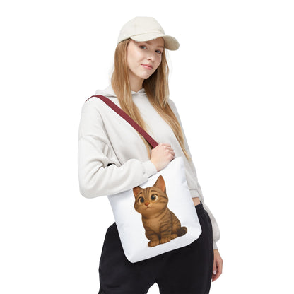 Cute Cat Tote Bag - Perfect for Animal Lovers, Eco-Friendly Carryall, Beach Bag, Shopping Tote, Gift for Cat Owners - TRV