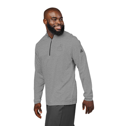 Adidas® Embroidered Quarter-Zip Pullover - Stylish Performance Layer With Love Gesture