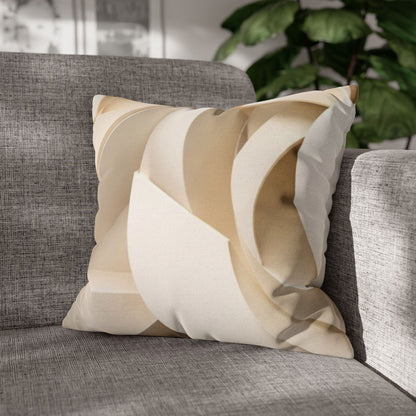 Beige Abstract Paper Swirl Pillowcase Spun Polyester Square Pillowcase