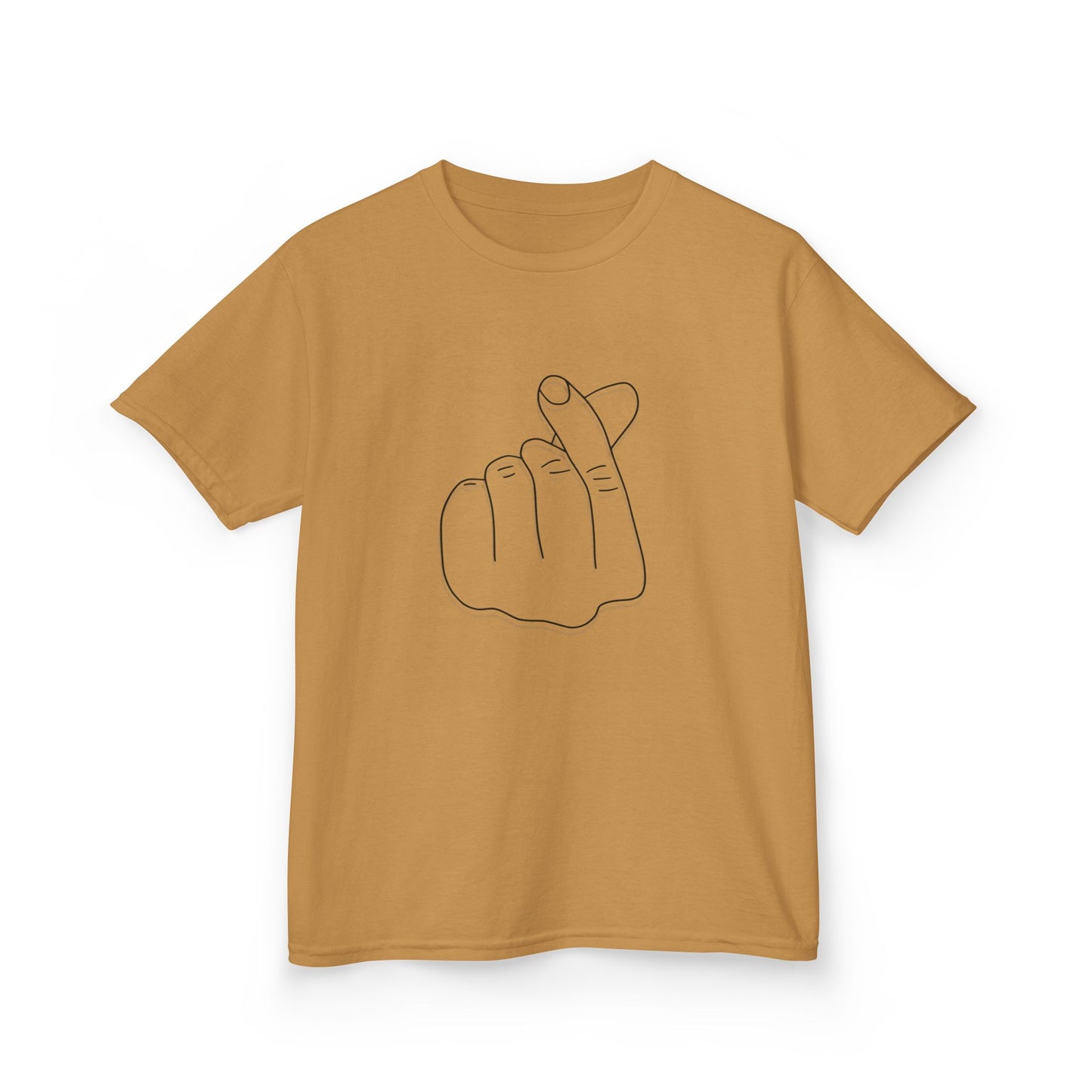 Cute Kids Heavy Cotton Tee - K-Pop Inspired Love Gesture