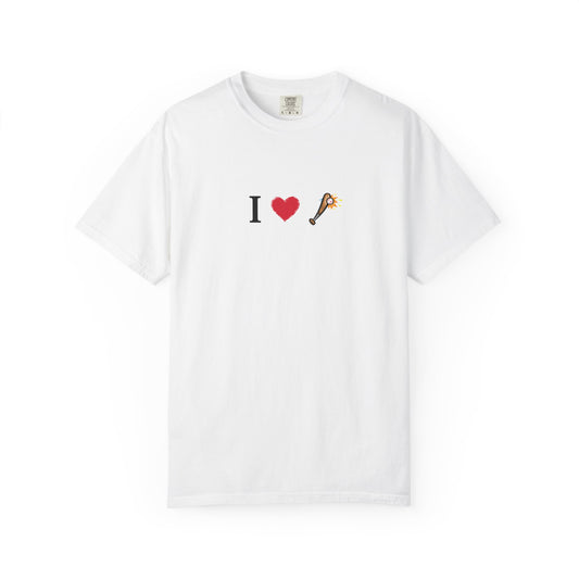 I Love Baseball  Unisex Tee, Gift for Couples, Cute Matching T-Shirts, Casual Everyday Wear, Anniversary Present, Love Shirt - TRV