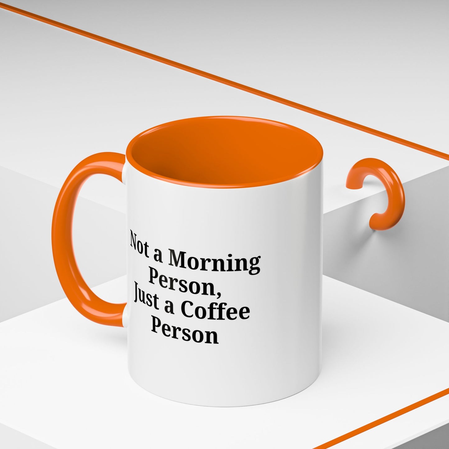 Coffee Lover's Accent Mug, Perfect for Gifting, Home Office Decor, Not a Morning Person, Coffee Enthusiast, Funny Coffee Mug - TRV