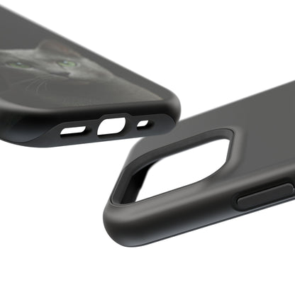 Russian Blue Cat Phone Case — Magnetic Impact-Resistant iPhone Cover
