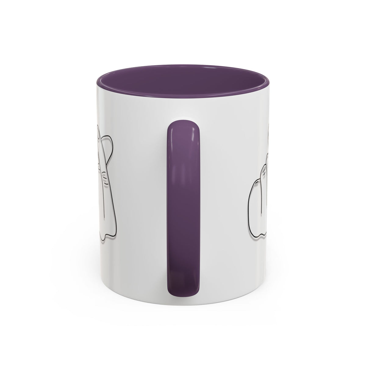 Minimal Korean finger heart accent mug by Printify, 11oz or 15oz ceramic coffee mug with simple heart design on white background