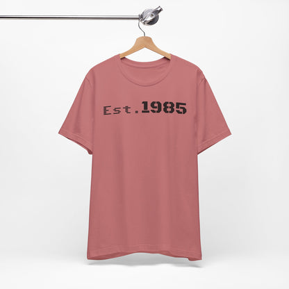 Est. 1985 Vintage Unisex Tee, Retro Birthday T-Shirt, Perfect Gift for 1980s Lovers, Casual Apparel, Timeless Style