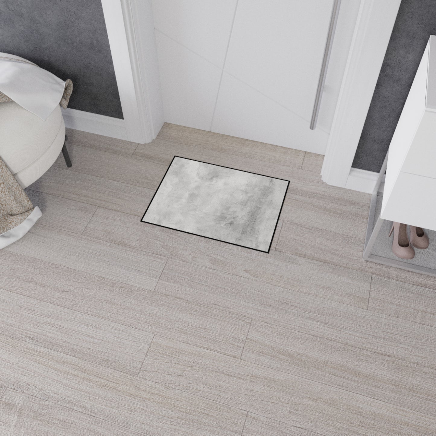 Stylish durable Printify floor mat with non-slip surface, suitable for home, office, entryway, or gym floors.