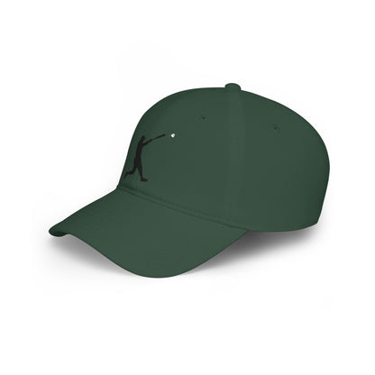 Silhouette Batter baseball cap by Printify featuring a classic hat design with a printed batter graphic on the front.