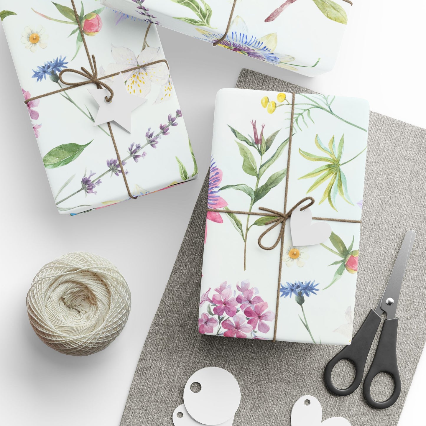 Floral Peony Wrapping Paper Roll — Watercolor Garden Gift Wrap for Mother's Day & Spring Celebrations