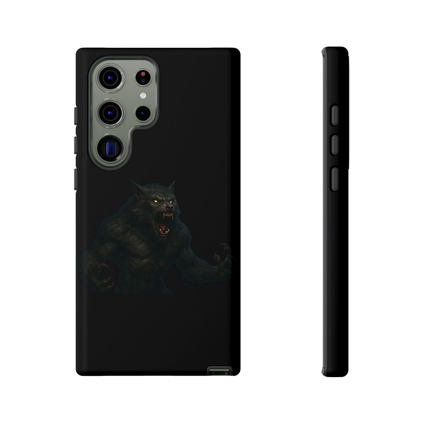 Werewolf Phone Case, Tough Cases, Black Panther Design, Gift for Animal Lovers, Phone Accessories, Fierce Phone Protection - TRV