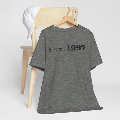 Vintage Est. 1997 Unisex Tee, Gift for Birthdays, Celebrations, Casual Wear, Retro Fashion, Cool Graphic T-Shirt - TRV