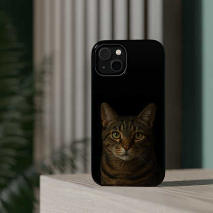 Magnetic Impact-Resistant Phone Case — Realistic Tabby Cat Portrait