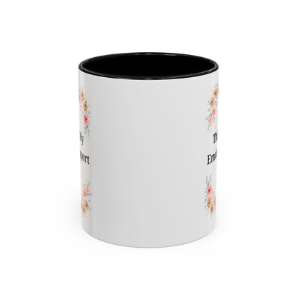 Floral Emotional Support Coffee Mug, Coffee Lover Gift, Funny Mug, Self-Care Necessity, Floral Design Mug, Unique Gift for Friends