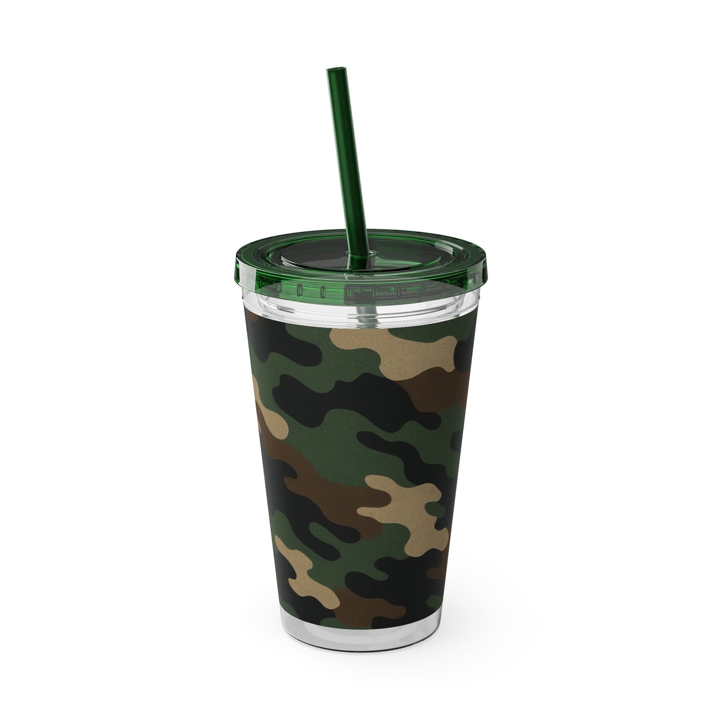 Stylish Camo Tumbler, 16oz Cup with Straw, Perfect for Outdoor Adventures, Gifts for Him, Travel Mug, Eco-friendly Drinkware, Camping - TRV