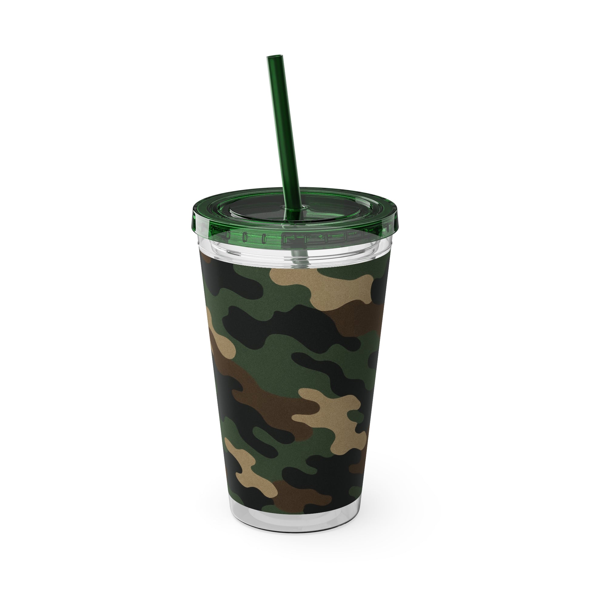 Stylish Camo Tumbler, 16oz Cup with Straw, Perfect for Outdoor Adventures, Gifts for Him, Travel Mug, Eco-friendly Drinkware, Camping - TRV
