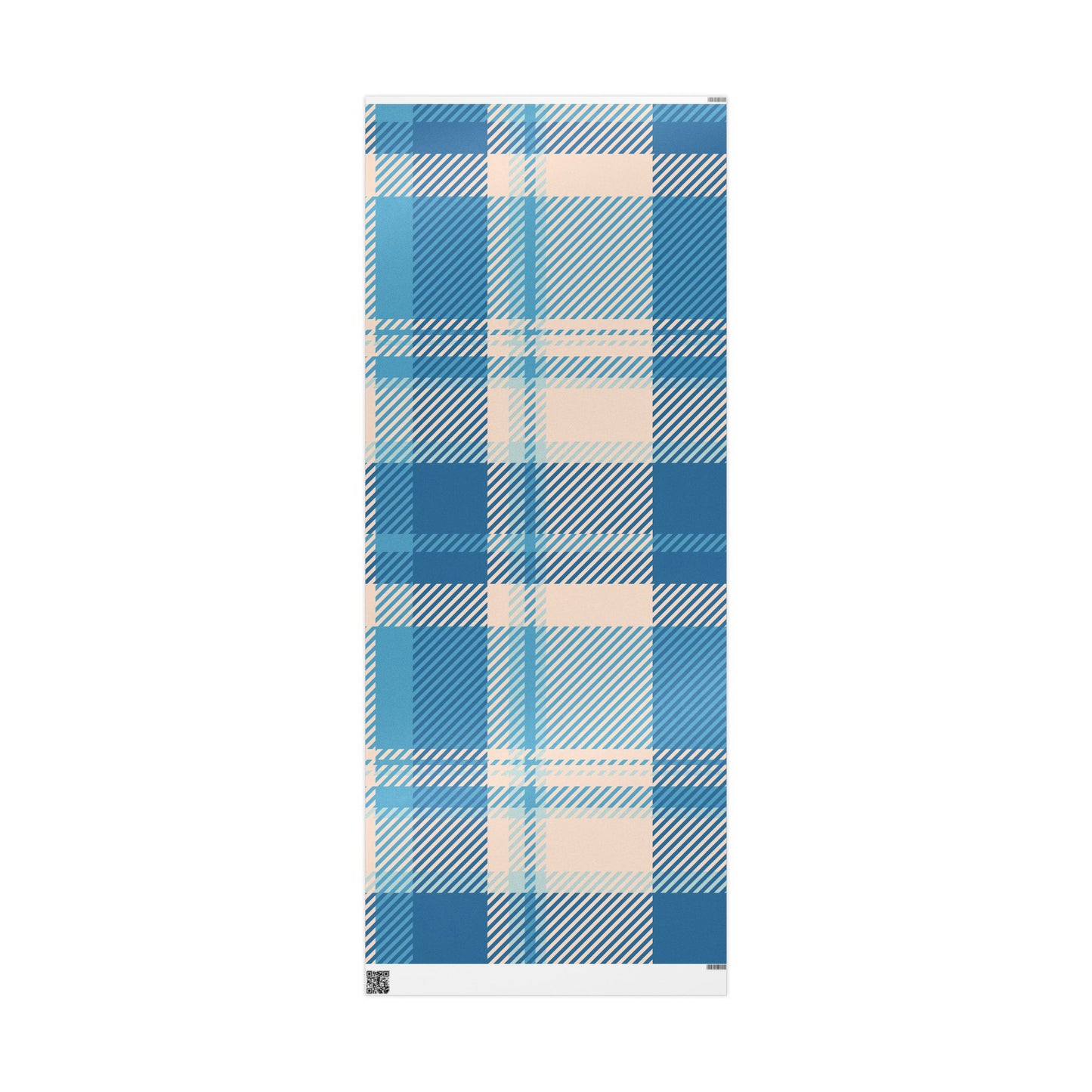 Blue Plaid Wrapping Paper Roll – Classic Plaid Gift Wrap for Birthdays & Holidays