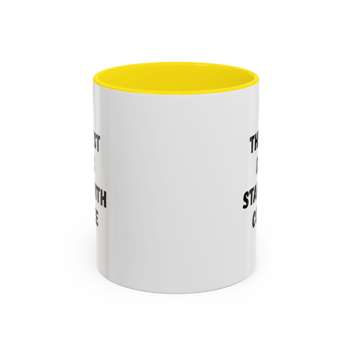 Ceramic coffee mug with "The Best Days Start With Coffee" printed design, 11oz size, by Printify.