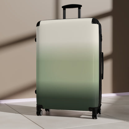 Gradient Green Carry-On Suitcase — Ombre Travel Luggage