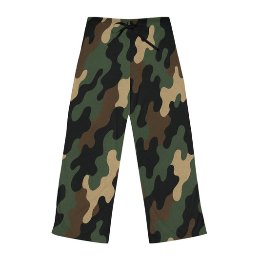 Camo Print Women's Pajama Pants | Comfortable Sleepwear for Relaxing Nights, Gift for Her, Cozy Lounge Pants, Stylish Loungewear, Camo PJs - TRV