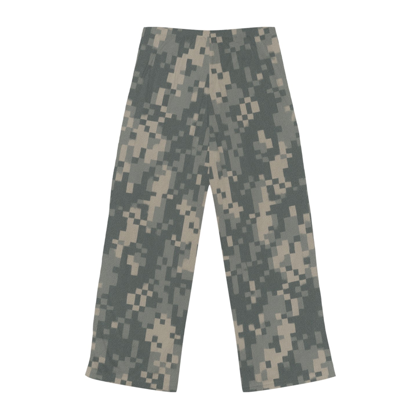 Camo women's pajama pants with digital army print, all-over camouflage pattern, comfortable lounge sleepwear by Printify