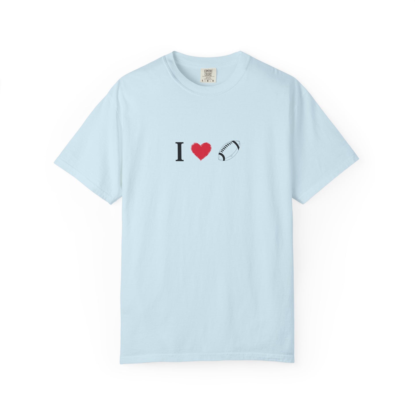 I Love Football T-Shirt - Unisex Cotton Tee, Fun Gift for Friends, Casual Style, Birthday Present, Summer Apparel - TRV