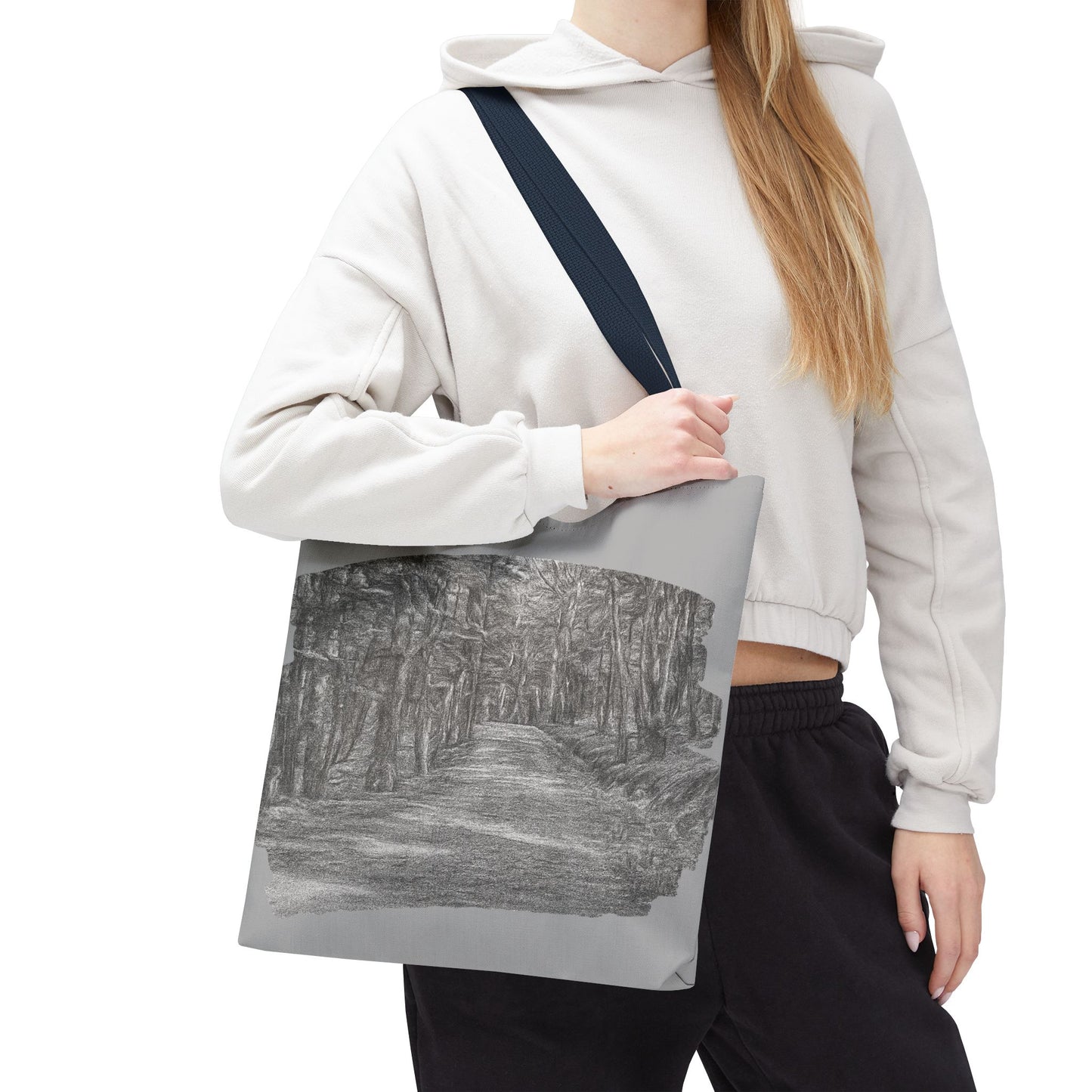 Scenic Path Tote Bag, Reversible Tote, Eco-Friendly Shopper, Outdoor Adventure Bag, Gift for Nature Lovers, Stylish Carryall - TRV