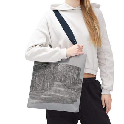 Scenic Path Tote Bag, Reversible Tote, Eco-Friendly Shopper, Outdoor Adventure Bag, Gift for Nature Lovers, Stylish Carryall - TRV