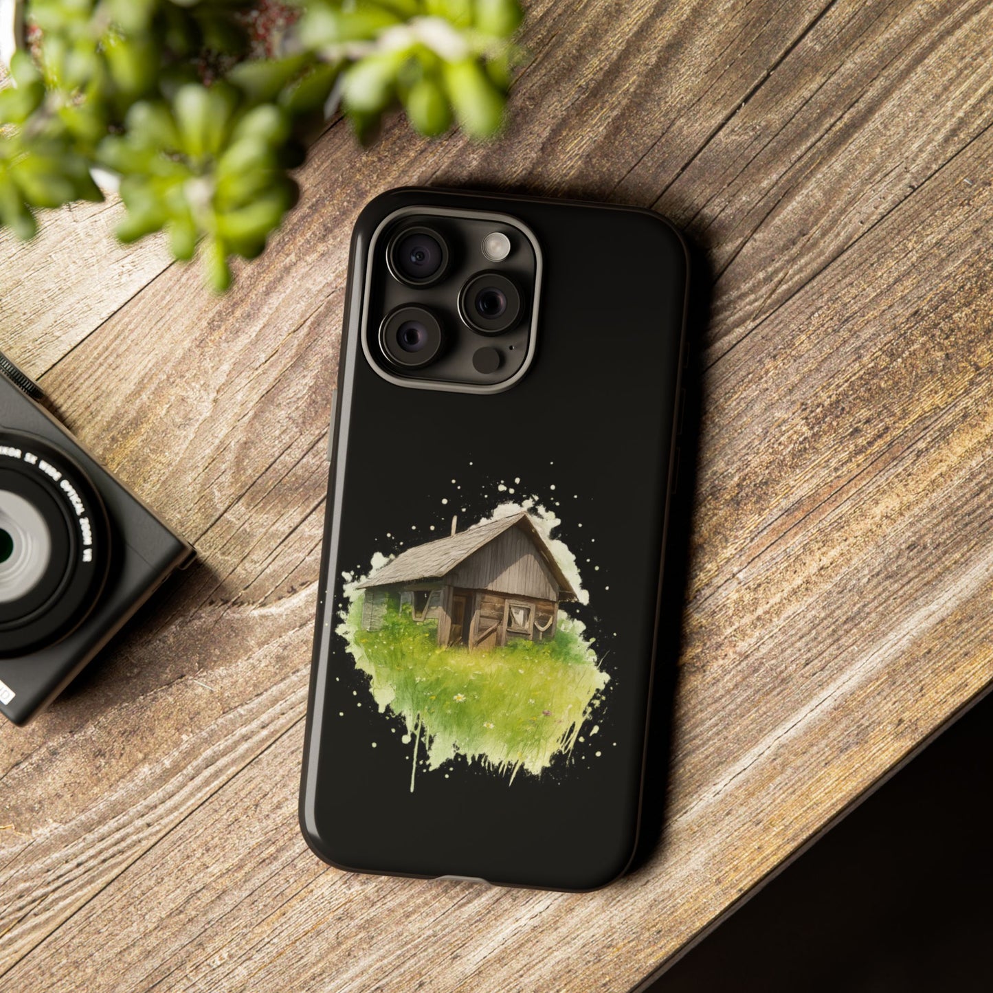 Rustic Farmhouse Phone Case, Cute Cottage Design, Tough Cases for Nature Lovers, Eco-Friendly Gift, Customizable Tech Accessories - TRV