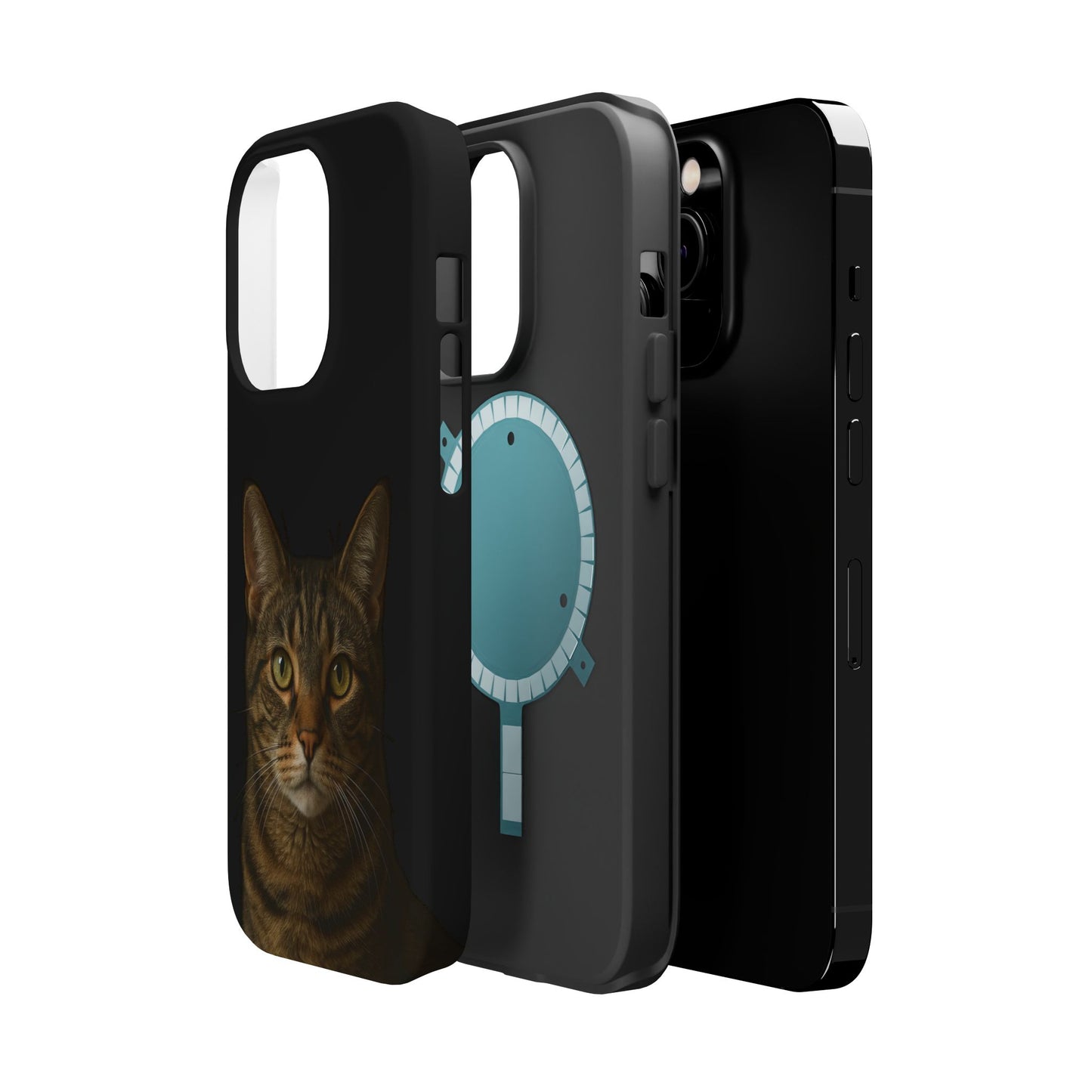 Magnetic Impact-Resistant Phone Case — Realistic Tabby Cat Portrait
