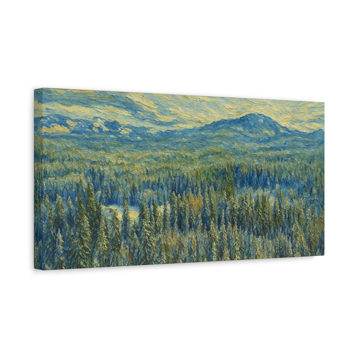 Scenic Landscape Canvas Print, Rustic Home Decor, Wall Art for Nature Lovers, Gift for Art Enthusiasts, Serene Forest Artwork - TRV