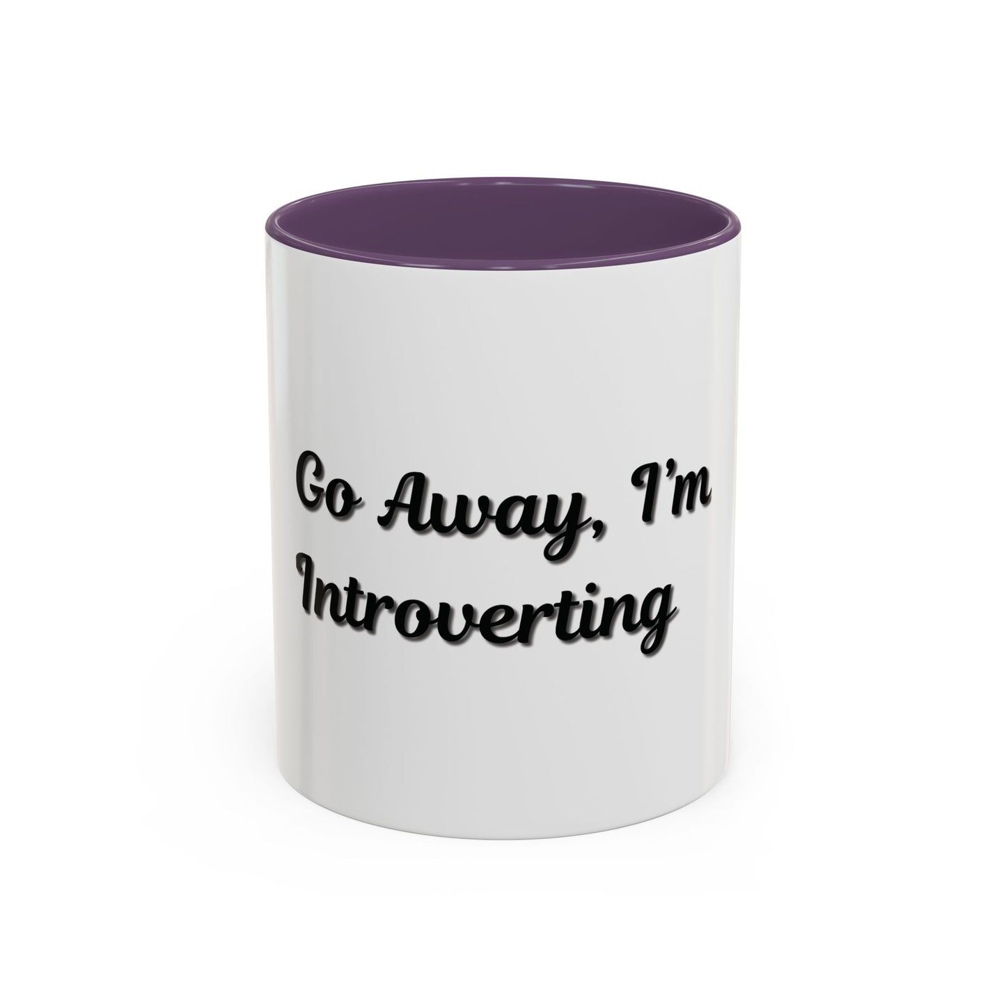 Introvert Coffee Mug - Go Away, I'm Introverting - Black Accent for Relaxing Moments - TRV