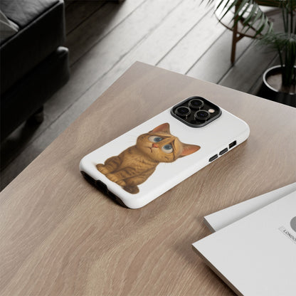 Cute Cat Phone Case, Funny Kitty Case, Animal Lover Gift, Cat Lover Accessory, Unique Cat Design Case, Pet Mom Gift - TRV