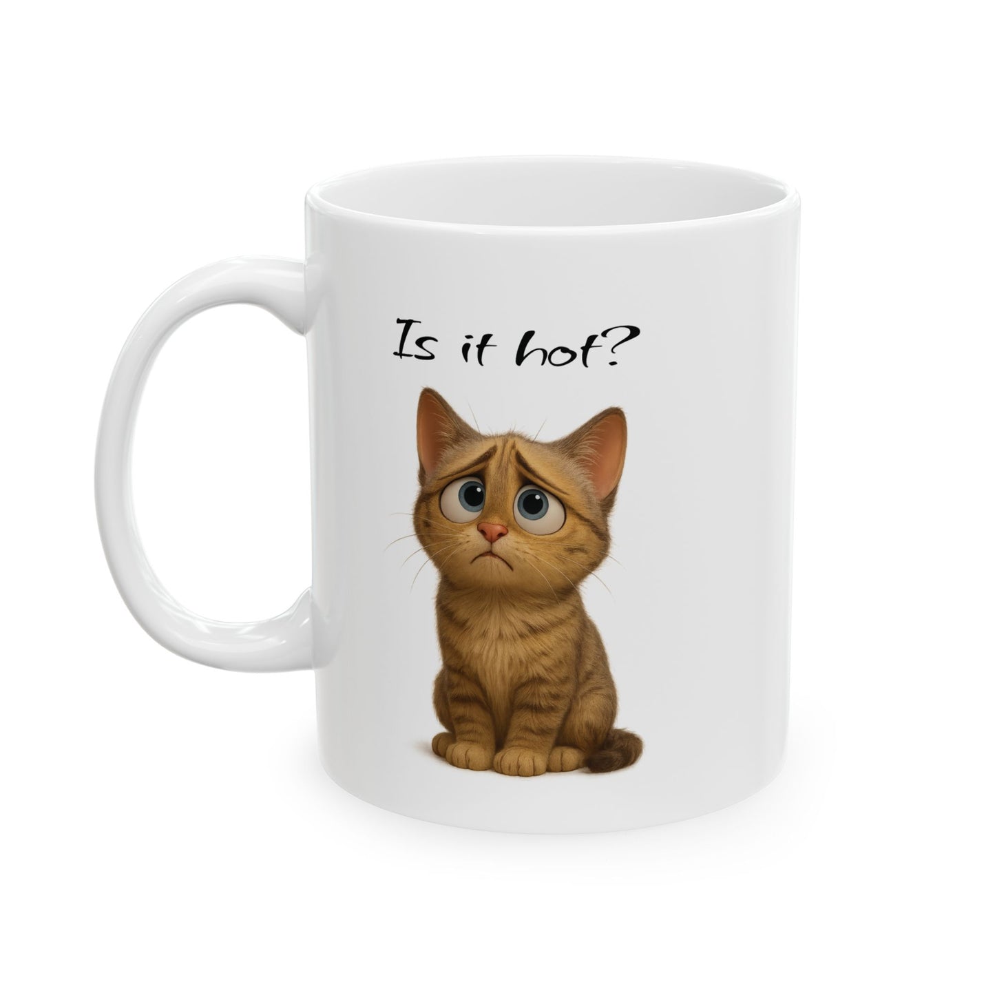 Cute Cat Ceramic Mug, Coffee Cup for Cat Lovers, Fun Gift for Pet Owners, Whimsical Kitchen Decor, Funny Cat Mug