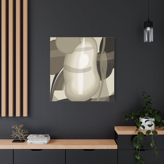 Abstract Neutral Pear Still Life Canvas