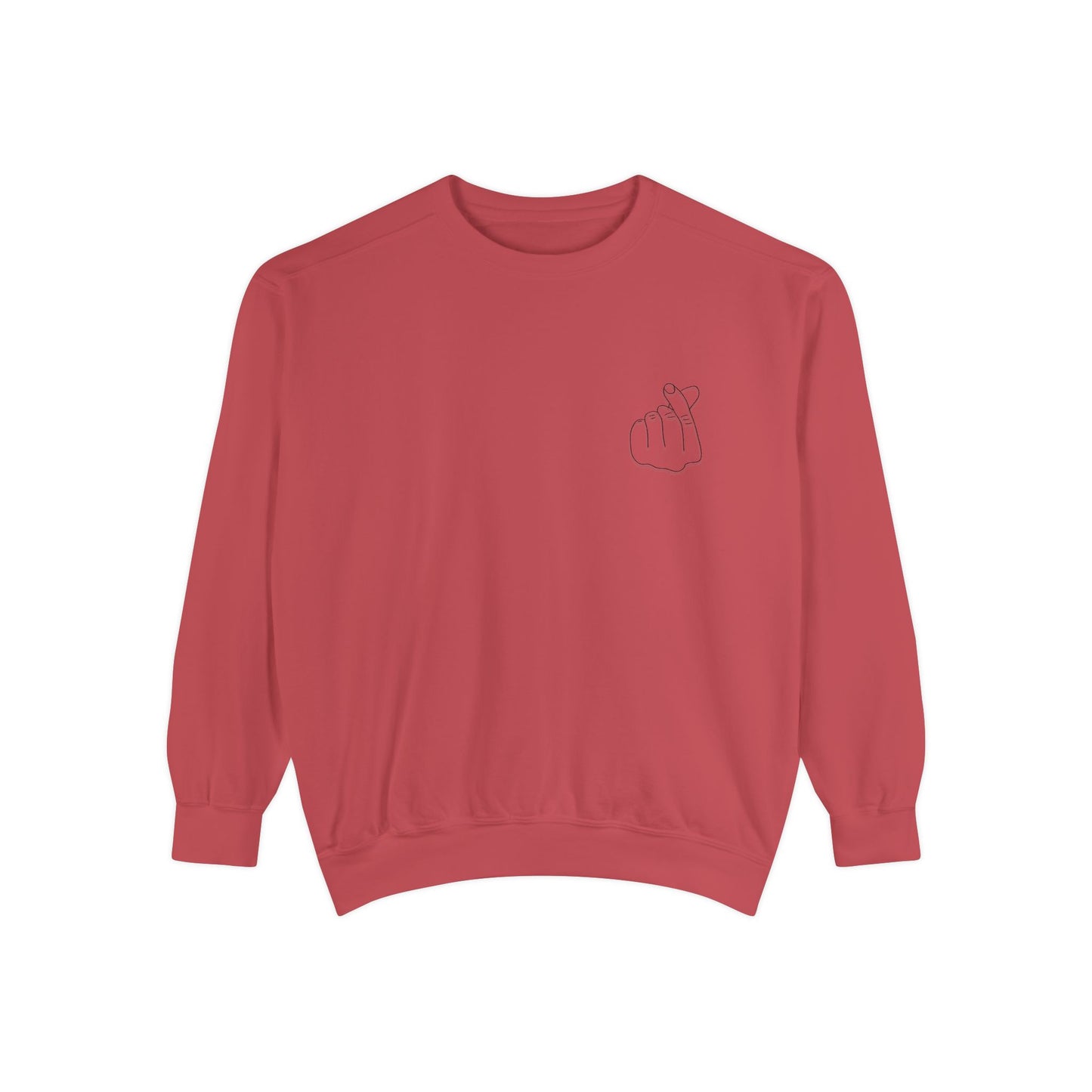 Minimalist Unisex Sweatshirt with Hand Design - Cozy & Stylish