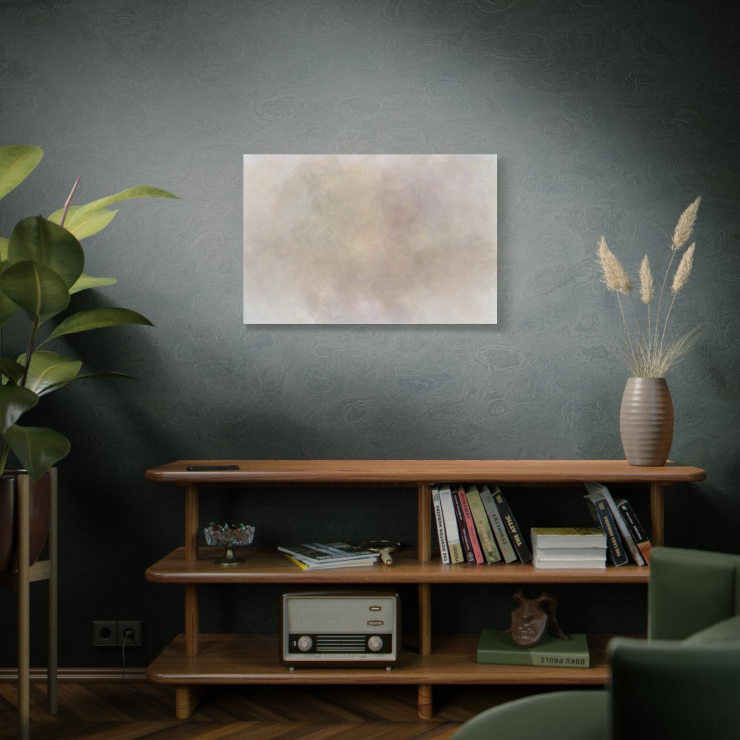 Soft Neutral Abstract Fog Canvas