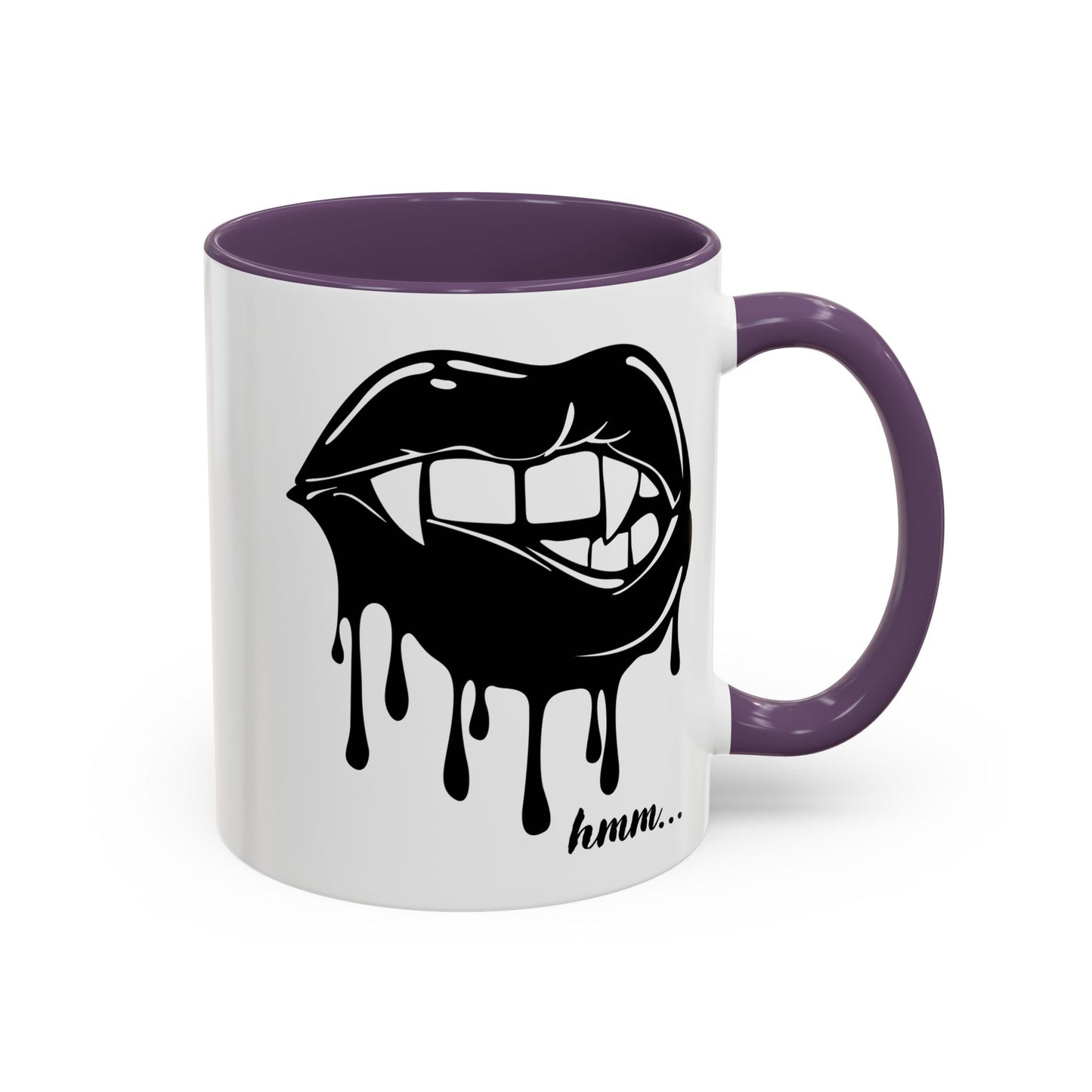 Dripping Lip Coffee Mug – "hmm..." Accent Ceramic Mug (11/15oz)