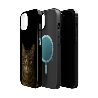 Magnetic Impact-Resistant Phone Case — Realistic Tabby Cat Portrait