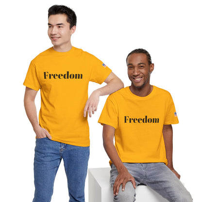 Freedom script tee | T-Shirt, American flag sleeve - TRV