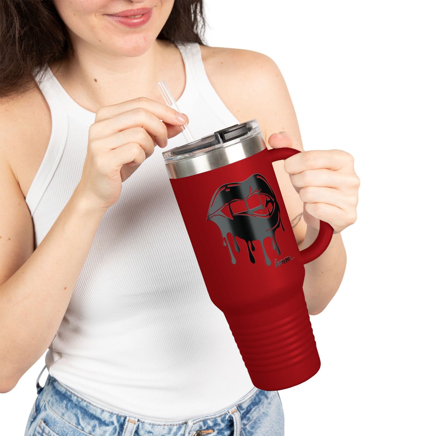 Stylish Insulated Travel Mug - 40oz with Edgy Design for Coffee Lovers