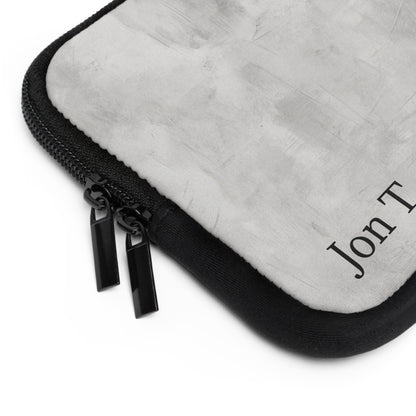 Personalized Minimal Marble Name Laptop Sleeve | Monogrammed Tech Case - TRV