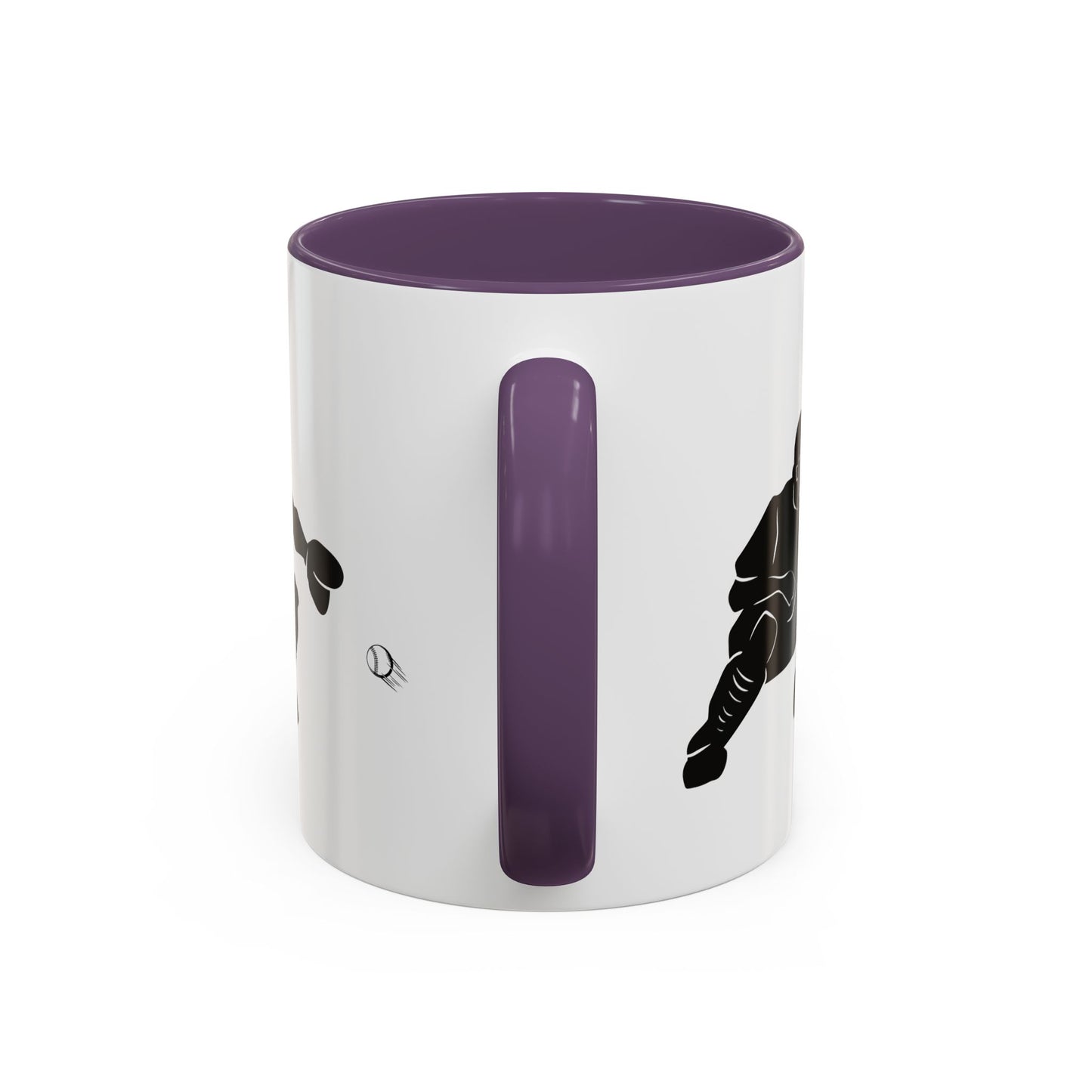 Baseball Catcher Coffee Mug, Sports Gift for Coaches, Black Accent Mug for Fans, Perfect for Birthdays & Celebrations, Unique Cup - TRV