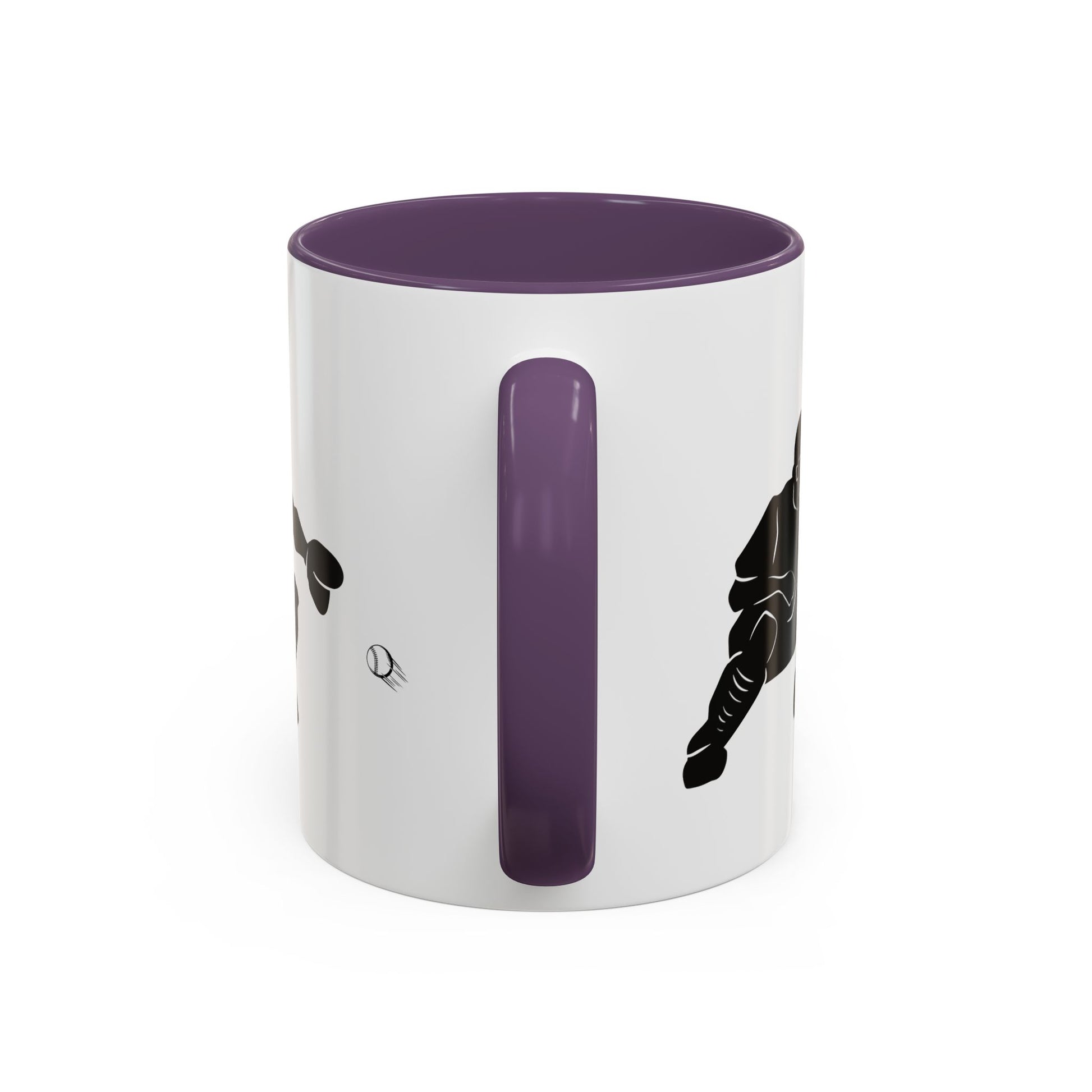 Baseball Catcher Coffee Mug, Sports Gift for Coaches, Black Accent Mug for Fans, Perfect for Birthdays & Celebrations, Unique Cup - TRV