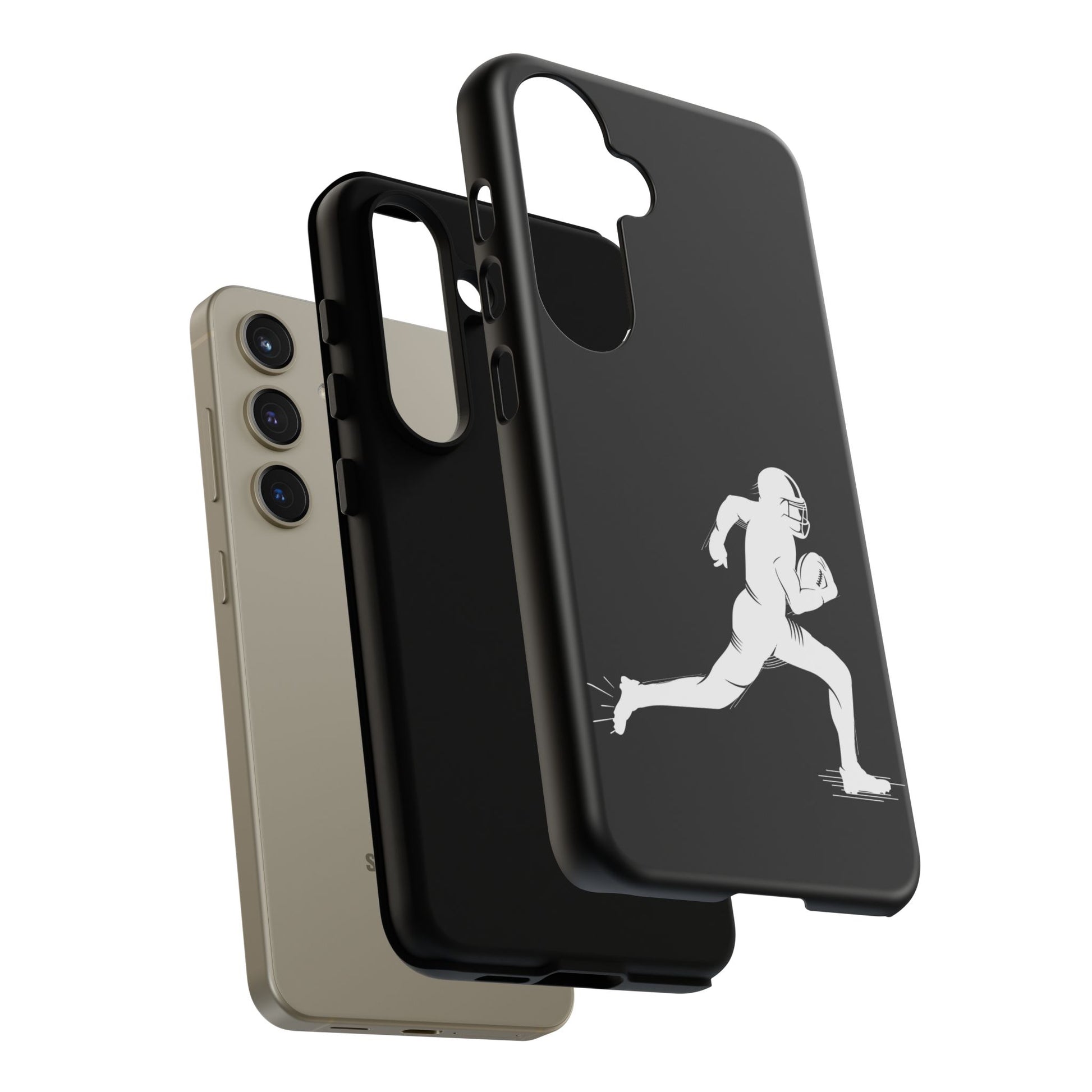 Football Player Phone Case, Tough Cases, Sports Phone Cover, Gift for Athletes, iPhone & Samsung Accessories, Running Player Design - TRV