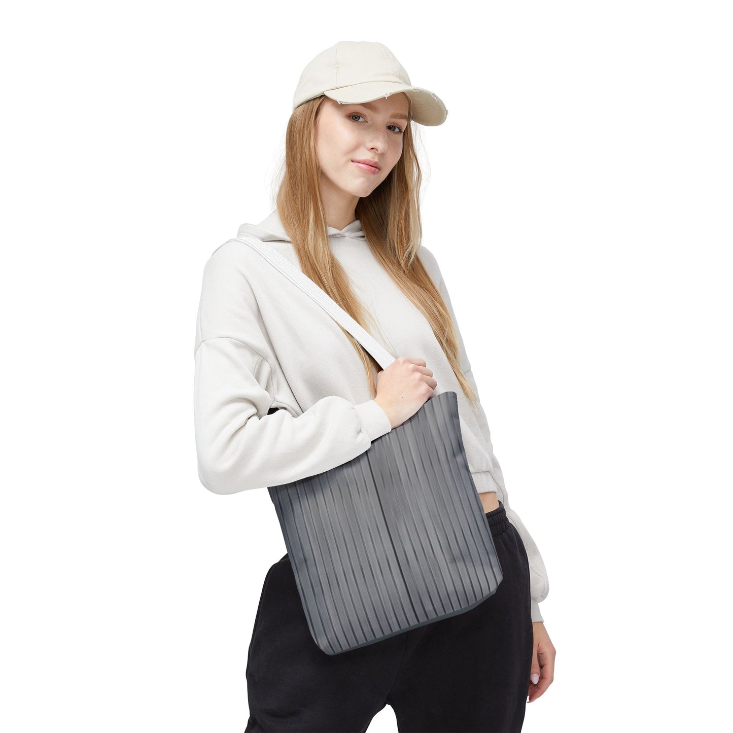 Stylish Gray Striped Tote Bag for Everyday Use - TRV