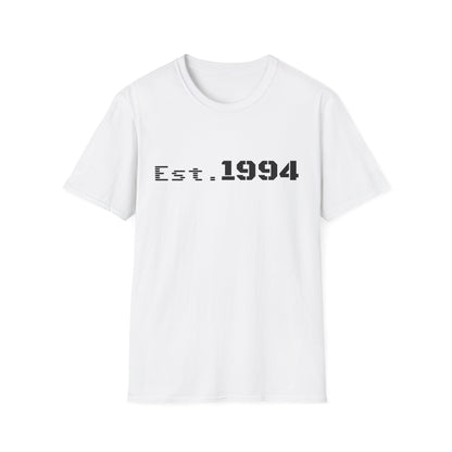 Vintage 1994 Est. graphic T-shirt by Printify featuring a retro design and classic fit, perfect for casual wear.