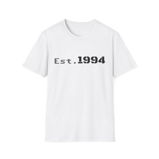 Vintage 1994 Est. graphic T-shirt by Printify featuring a retro design and classic fit, perfect for casual wear.