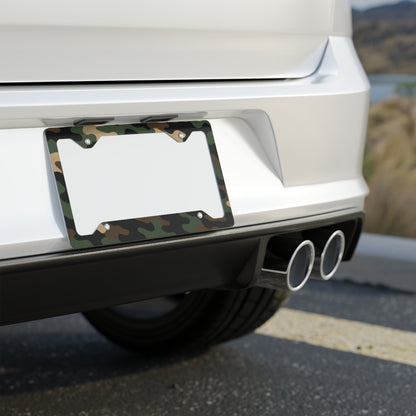 Camo Stainless Steel License Plate Frame — Military Style Car Trim