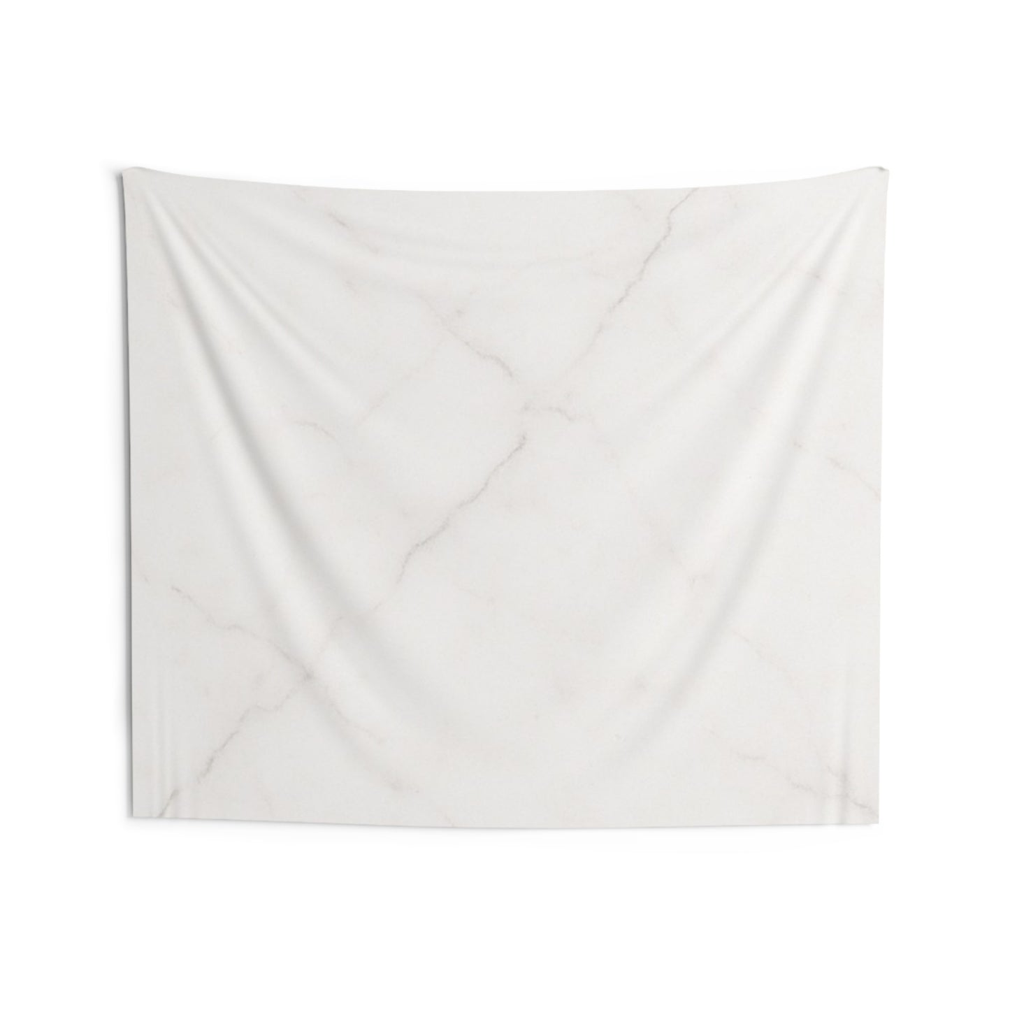 Marble Texture Wall Tapestry — Minimal White Marble Print Indoor Decor