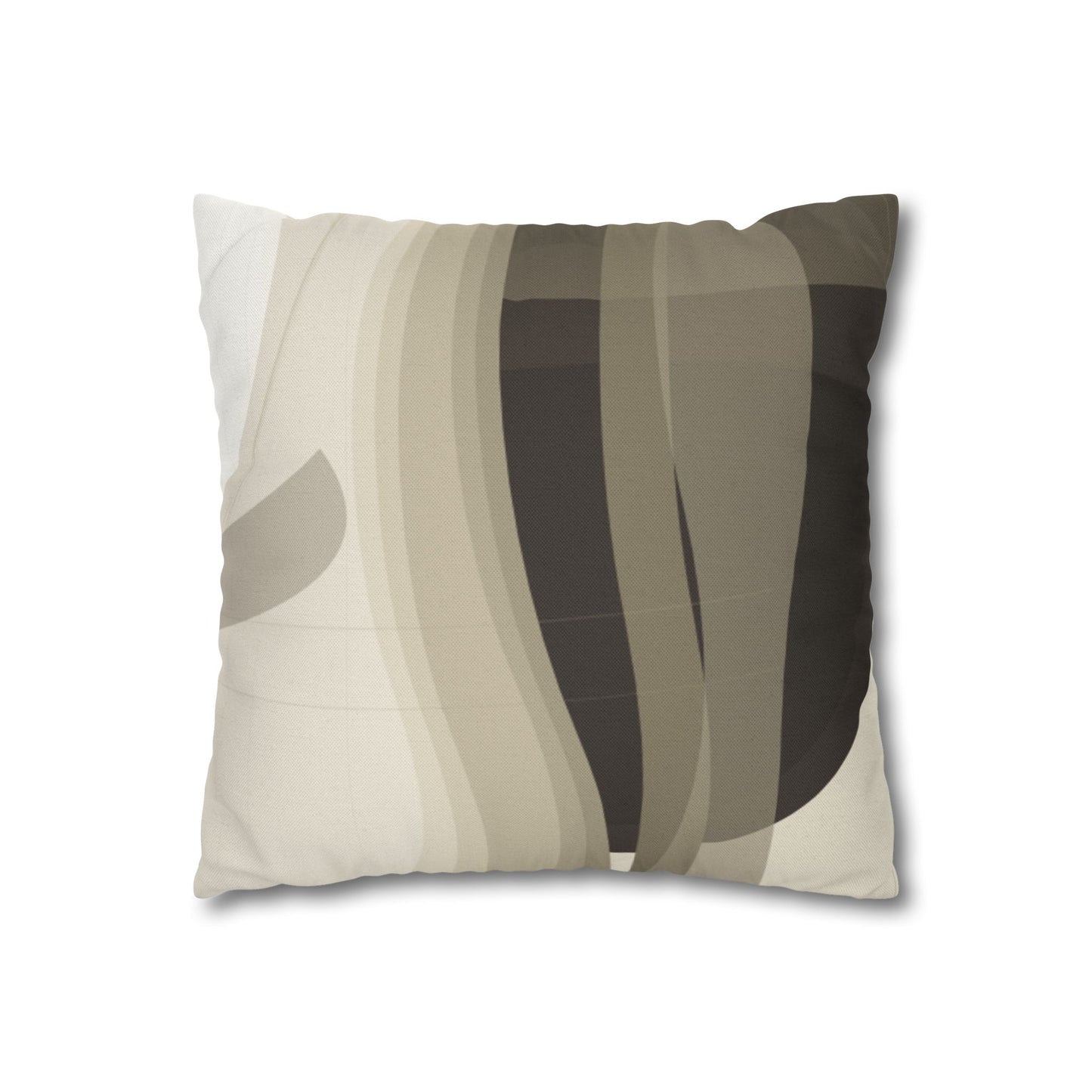Abstract Neutral Leaf Artwork Pillowcase | Square Pillowcase